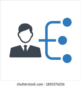 Hierarchy Icon on white background