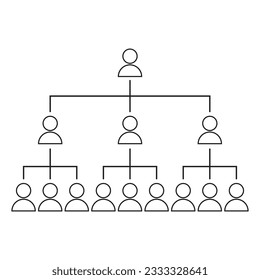 Hierarchy icon. Organization chart sign. Vector illustration. EPS 10.