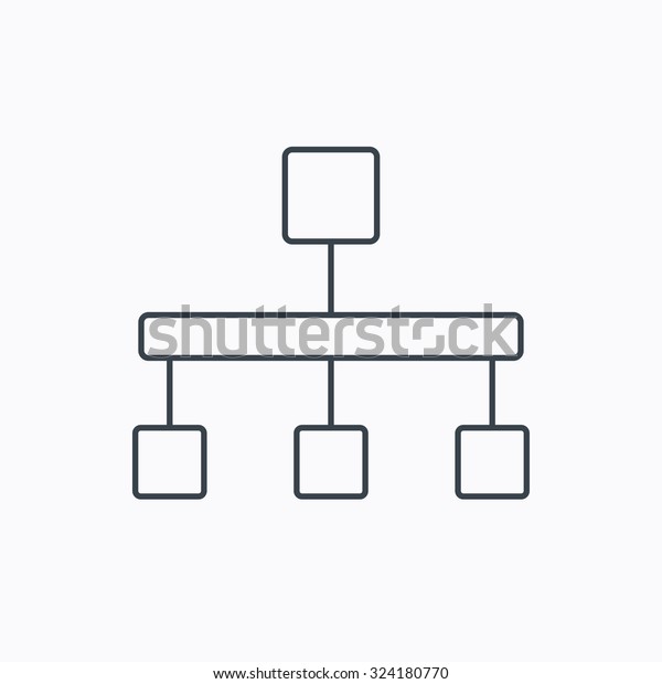 Hierarchy Icon Organization Chart Sign Database Stock Vector (Royalty ...