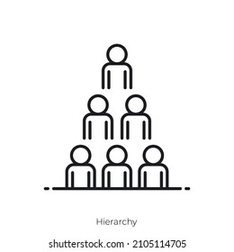Hierarchy icon. Outline style icon design isolated on white background