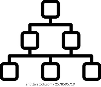 Hierarchy Icon Outline Vector Illustration