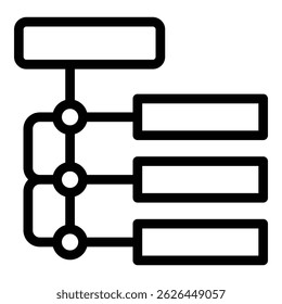 ícone Hierarquia. Ícone de vetor de hierarquia de contorno para design da Web isolado no plano de fundo branco