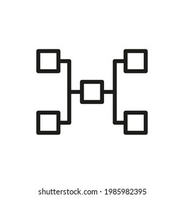 Hierarchy icon. Premium quality object. Vector sign isolated on a white background. 