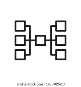 Hierarchy icon. Premium quality object. Vector sign isolated on a white background. 