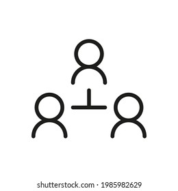 Hierarchy icon. Premium quality object. Vector sign isolated on a white background. 