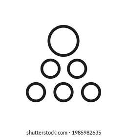 Hierarchy icon. Premium quality object. Vector sign isolated on a white background. 