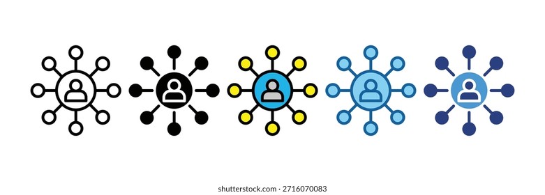 Hierarchy Icon Set Multiple Style Collection