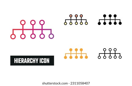 Hierarchy Icon Set Vector Illustration