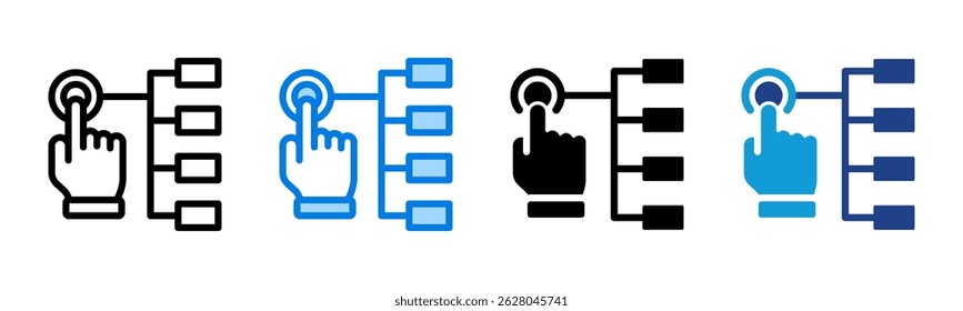 Hierarchy icon sheet multiple style collection