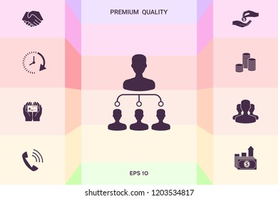 Hierarchy icon symbol