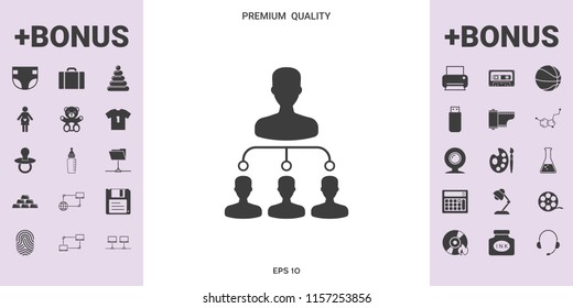Hierarchy icon symbol - graphic elements for your design