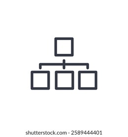 hierarchy icon symbol vector sign isolated on white background illustration for graphic and web design