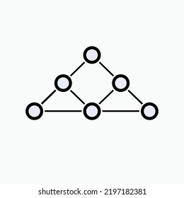 Icono de jerarquía. Trabajo en equipo, símbolo de estructura de organización - vector. 