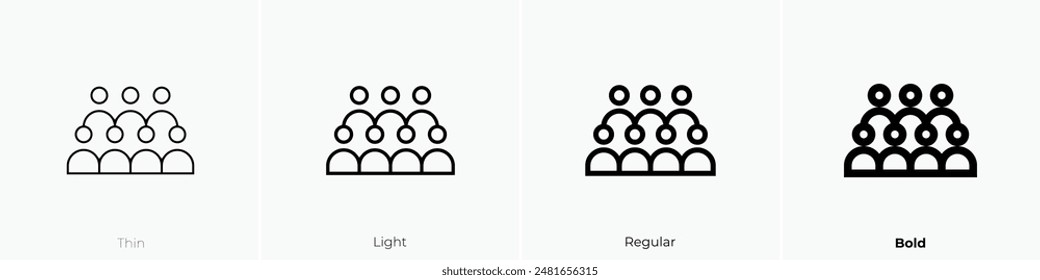 hierarchy icon. Thin, Light Regular And Bold style design isolated on white background