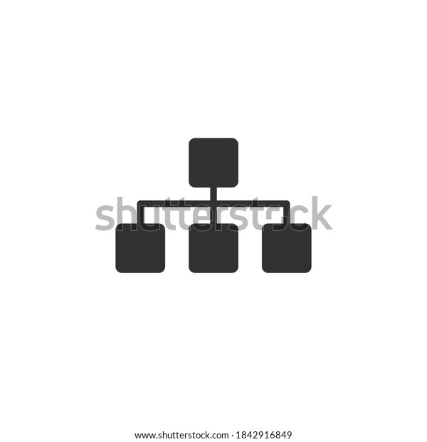 Hierarchy Icon Tree Structure Icon Stock Stock Vector (Royalty Free ...