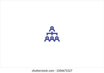 Hierarchy icon in trendy flat style isolated on white background vector illustration