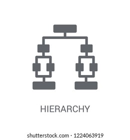Hierarchy icon. Trendy Hierarchy logo concept on white background from Business and analytics collection. Suitable for use on web apps, mobile apps and print media.