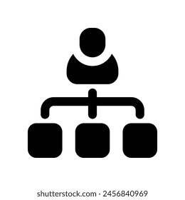 hierarchy icon. vector glyph icon for your website, mobile, presentation, and logo design.