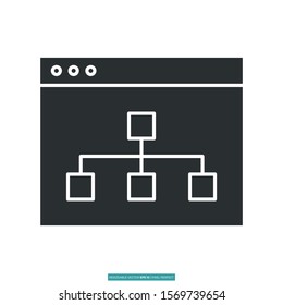Hierarchy icon vector illustration logo template for many purpose. Isolated on white background.