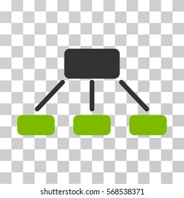Hierarchy icon. Vector illustration style is flat iconic bicolor symbol, eco green and gray colors, transparent background. Designed for web and software interfaces.
