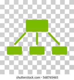 Hierarchy icon. Vector illustration style is flat iconic symbol, eco green color, transparent background. Designed for web and software interfaces.
