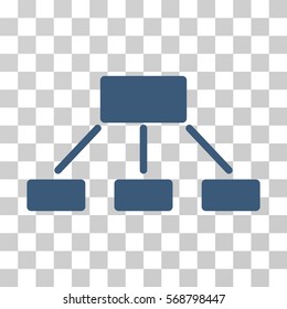 Hierarchy icon. Vector illustration style is flat iconic symbol, blue color, transparent background. Designed for web and software interfaces.