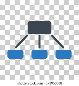 Hierarchy icon. Vector illustration style is flat iconic bicolor symbol, smooth blue colors, transparent background. Designed for web and software interfaces.
