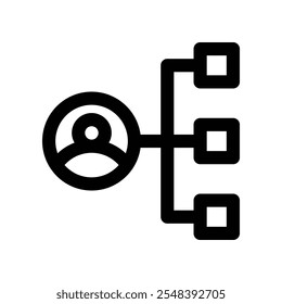 hierarchy icon. vector line icon for your website, mobile, presentation, and logo design.