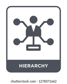 hierarchy icon vector on white background, hierarchy trendy filled icons from Business and analytics collection, hierarchy vector illustration