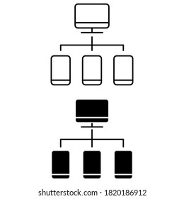 Hierarchy icon vector set. company illustration sign collection. concept symbol.