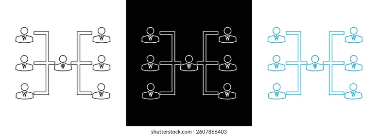Hierarchy icon.  Vector  for websites, mobile interfaces, presentations,  banner, visual branding etc. Vector illustration. isolated on white and black background. EPS 10
