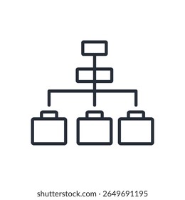 hierarchy icon. vector.Editable stroke.linear style sign for use web design,logo.Symbol illustration.