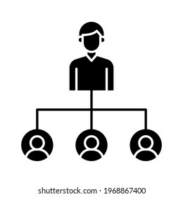 Hierarchy, leader, teamwork icon vector image. Can also be used for project management. Suitable for use on web apps, mobile apps and print media.
