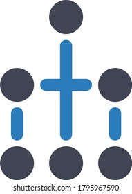 Hierarchy leadership management icon (Vector illustration)