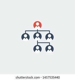 hierarchy levels in organization, vector icon or pictogram