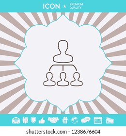 Hierarchy - line icon. Graphic elements for your design