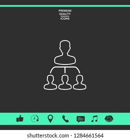 Hierarchy - line icon. Graphic elements for your design