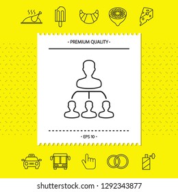 Hierarchy - line icon. Graphic elements for your design