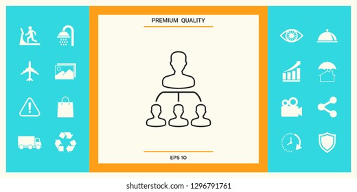 Hierarchy - line icon. Graphic elements for your design