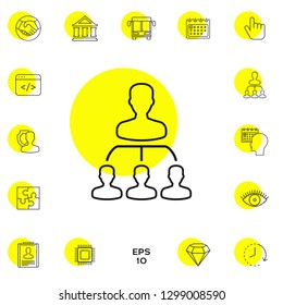 Hierarchy - line icon. Graphic elements for your design