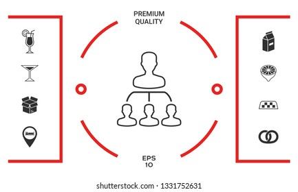 Hierarchy - line icon. Graphic elements for your design