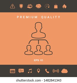 Hierarchy - line icon. Graphic elements for your design
