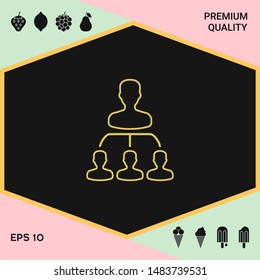 Hierarchy - line icon. Graphic elements for your design
