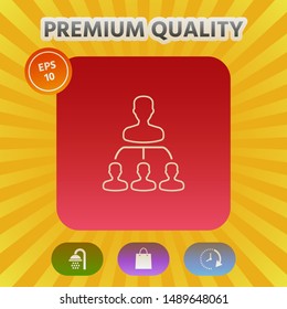 Hierarchy - line icon. Graphic elements for your design