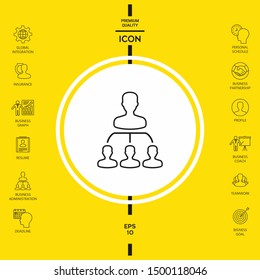 Hierarchy - line icon. Graphic elements for your design