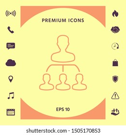 Hierarchy - line icon. Graphic elements for your design