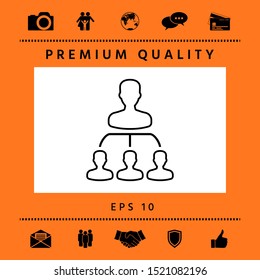 Hierarchy - line icon. Graphic elements for your design