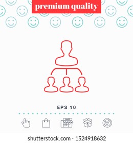 Hierarchy - line icon. Graphic elements for your design