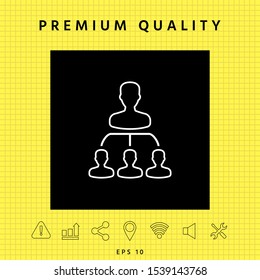 Hierarchy - line icon. Graphic elements for your design