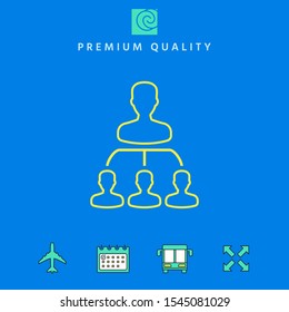 Hierarchy - line icon. Graphic elements for your design